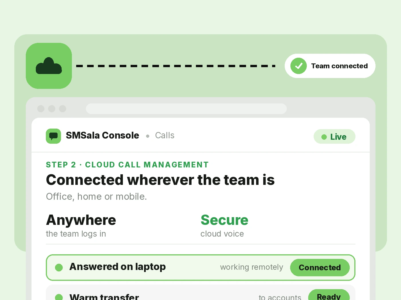 Your team stays connected from anywhere.
