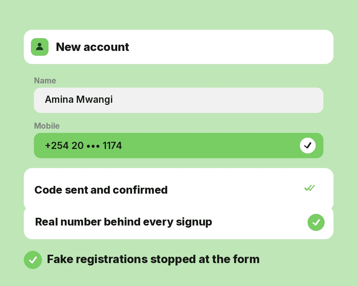 User Signup Verification