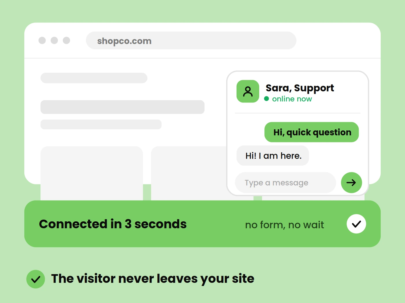 Customers connect instantly with your business.