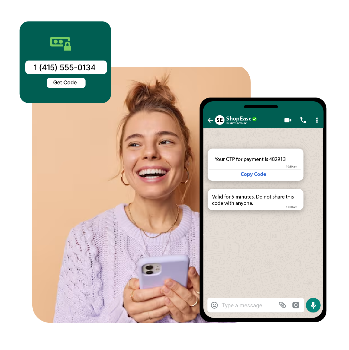 Secure verification through a trusted channel.