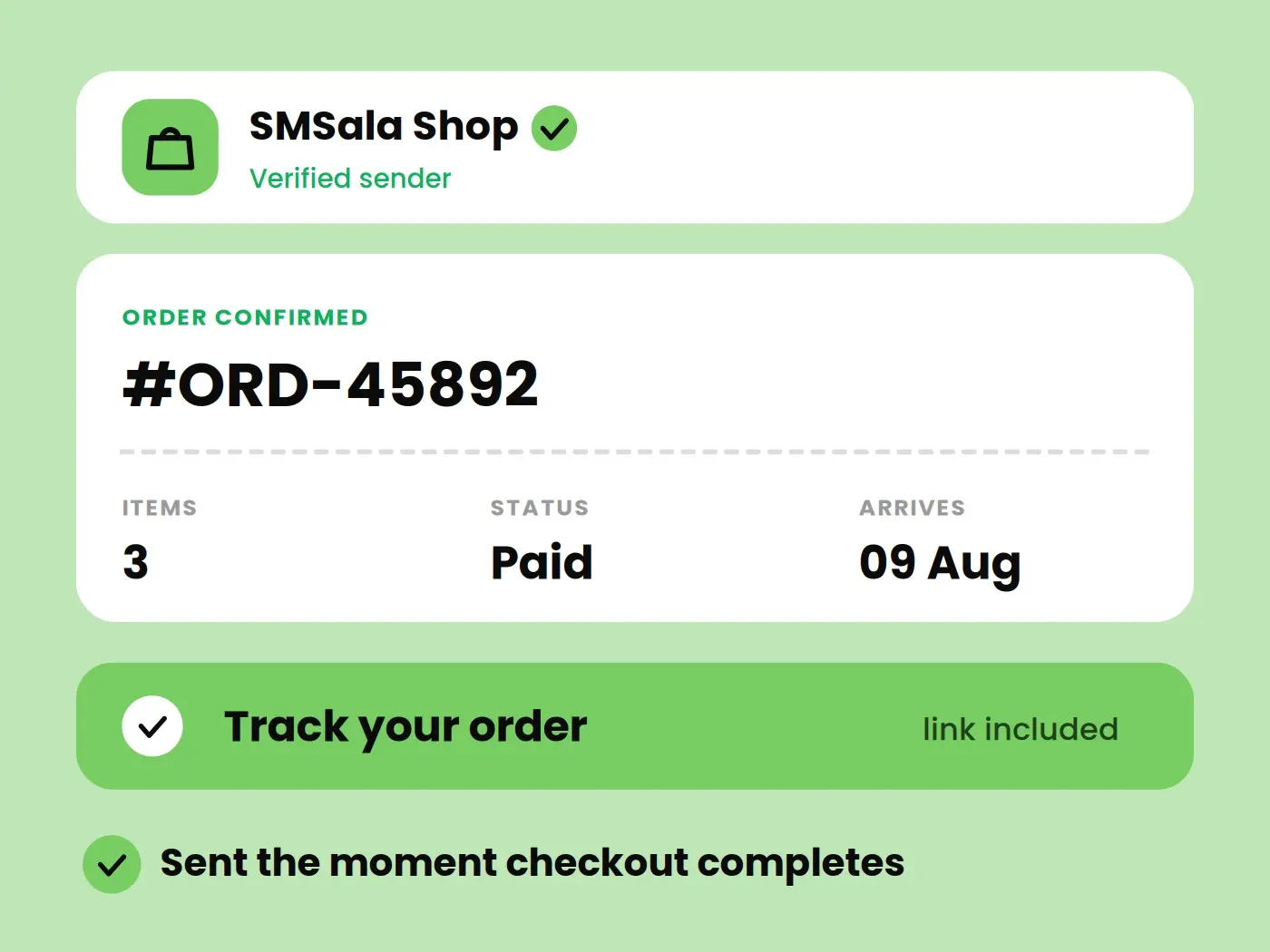 Order Confirmation Alerts